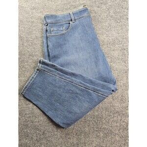 Lee | Blue Denim High Rise Crop Jeans | Women’s Plus Size 40x29